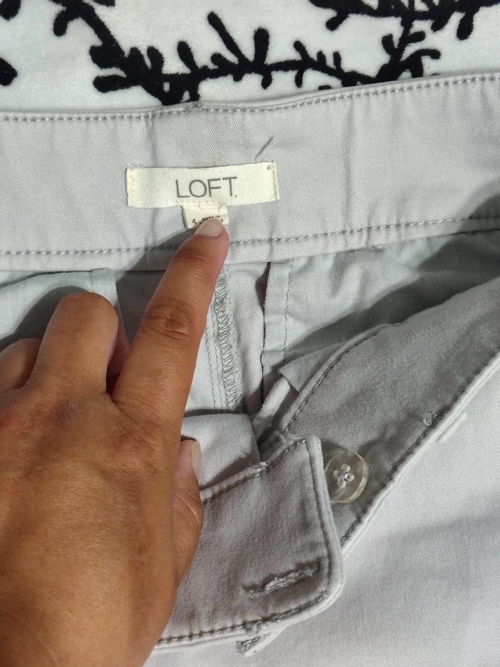 LOFT Light Gray Women's Casual Chinos